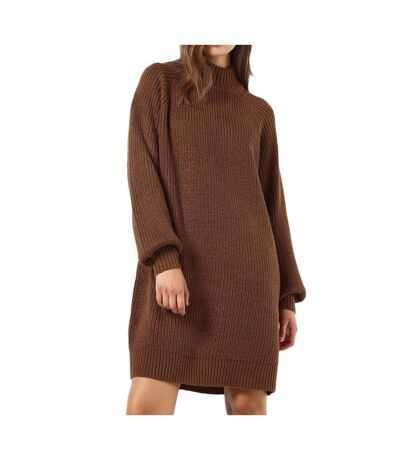 Robe pull en maille marron femme noisy may timmy - m