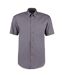 Kustom Kit Mens Short Sleeve Corporate Oxford Shirt (Charcoal)