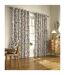Furn Reno Ringtop Geometric Eyelet Curtains (Charcoal/Gold) (90in x 72in)