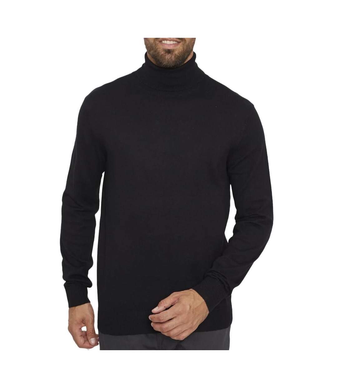 Pull col roulé noir homme jack & jones whemil - l-1