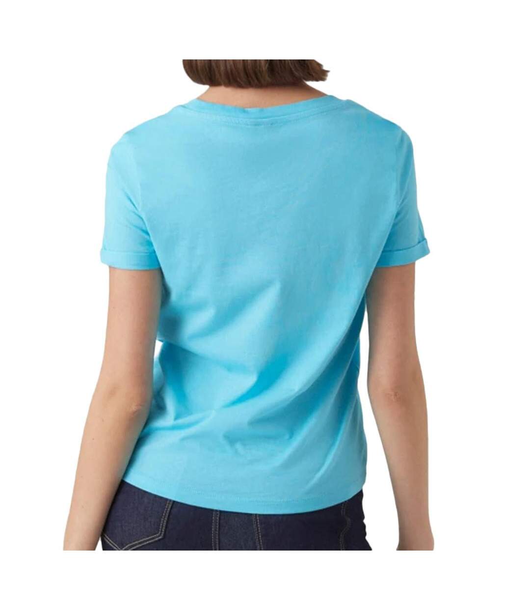 T-Shirt Bleu Femme Vero Moda Paula - XS-2