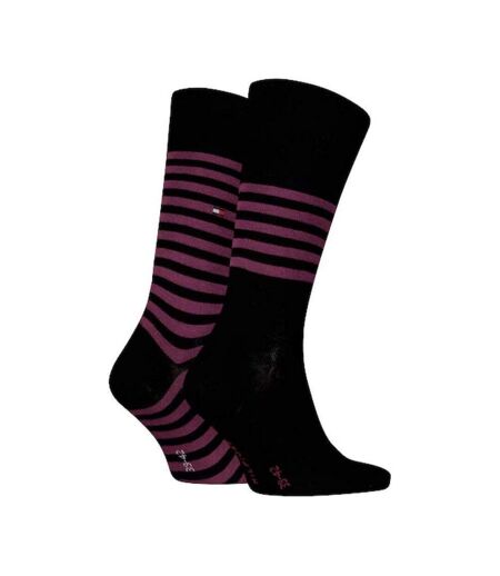 Chaussettes Motif/style Rayures Contrastées Homme Noir Tommy Hilfiger