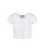 Haut Court Motif/style Côtelé Femme Blanc Urban Classics-1