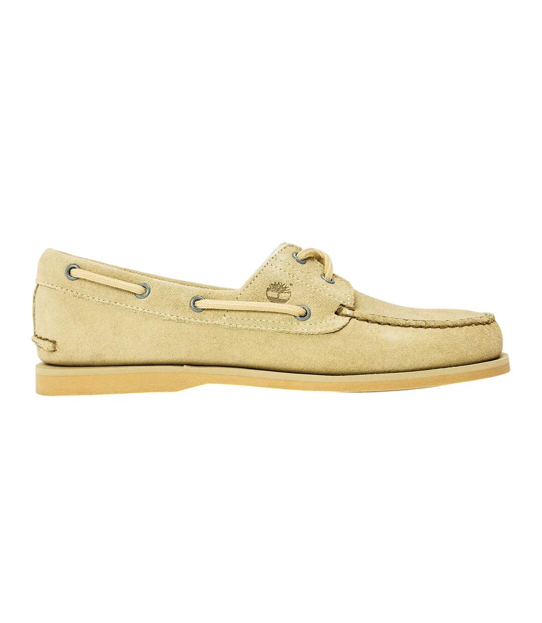 Mens Classic Textured Suede Lace Up Boat Shoes Light Green Timberland-1
