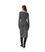 Principles Womens/Ladies Dogtooth Twisted Midi Dress (Black) - UTDH6438