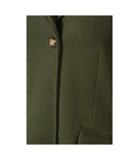 Womens/ladies Single-breasted Tailored Coat Forest Principles