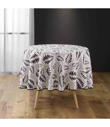 Nappe Antitache Ronde Imprimé Alma 180cm Noir