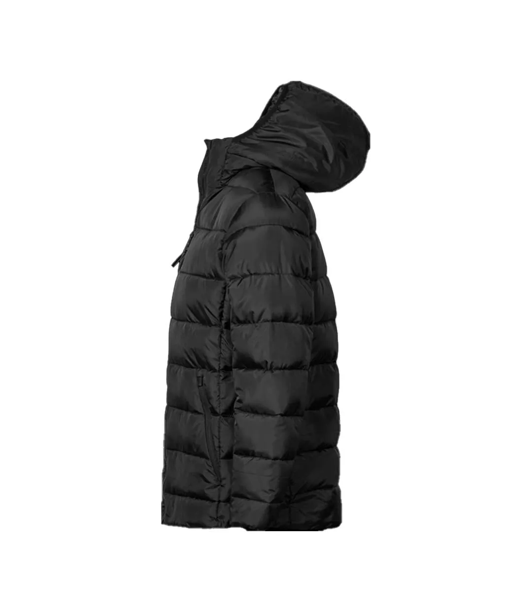 Womens/ladies Lite Hooded Padded Jacket Black Tee Jays-3