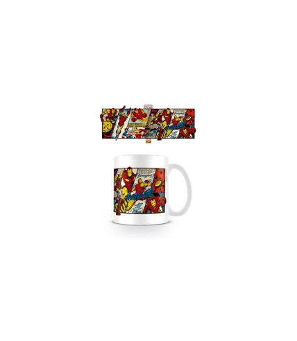 Marvel Panel Iron Man Mug (White/Red/Yellow) (One Size) - UTPM1949