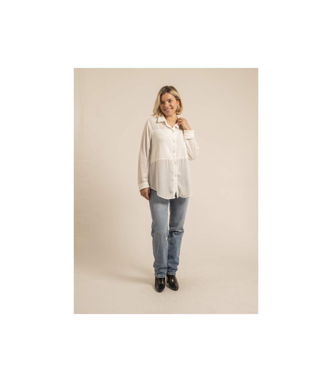 Chemise voile tweed ORENZA - Dona X Lisa-4