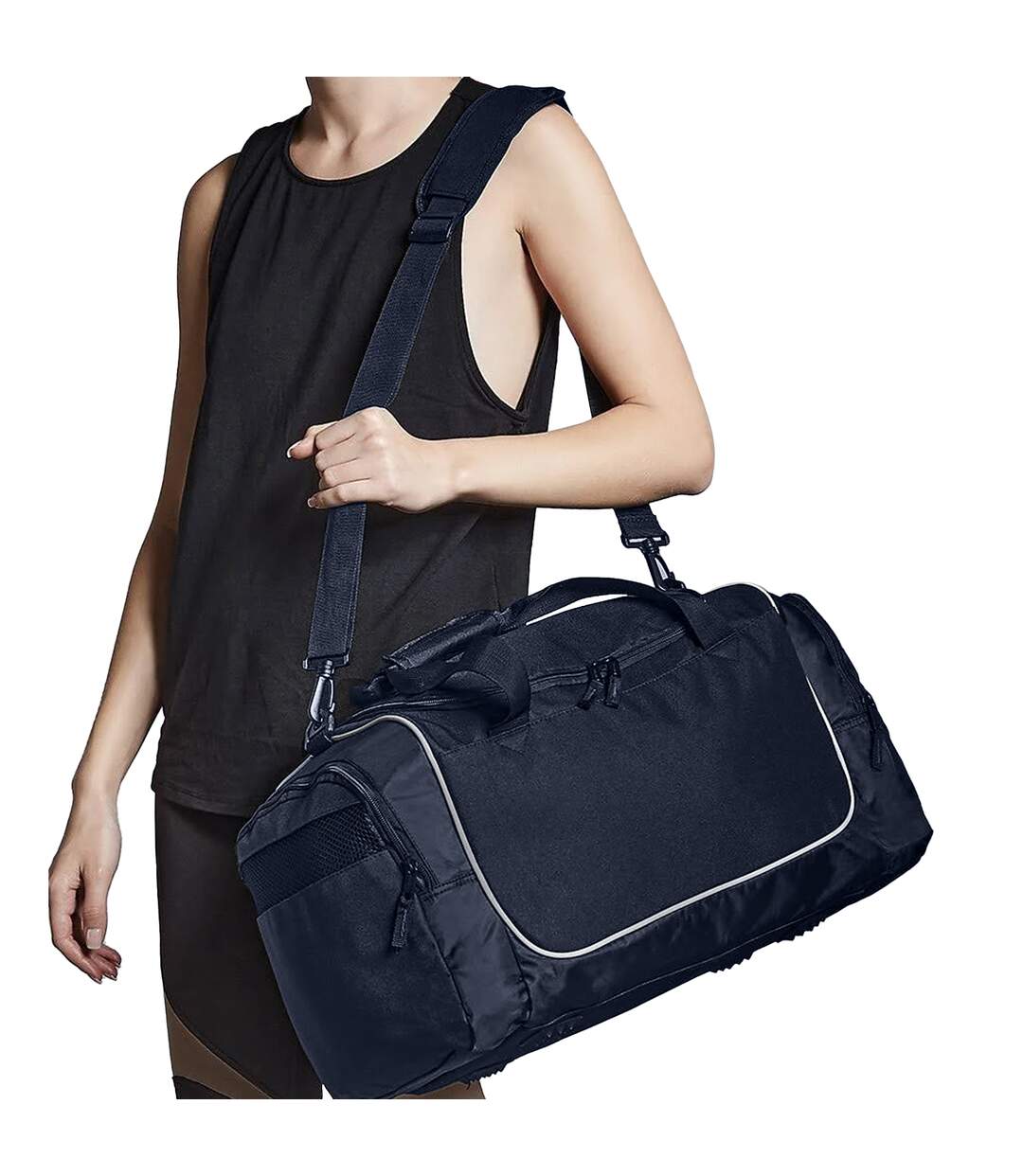 Quadra Teamwear Locker Duffel Bag (30 liters) (Pack of 2) (Franch Navy/Light Grey) (One Size) - UTBC4443-2