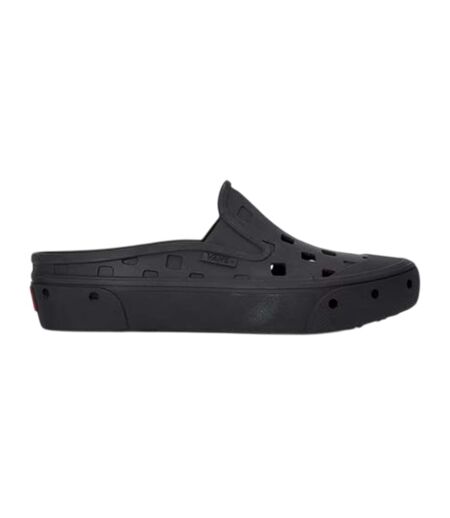 Womens/ladies Perforated Flatform Mules Black Vans