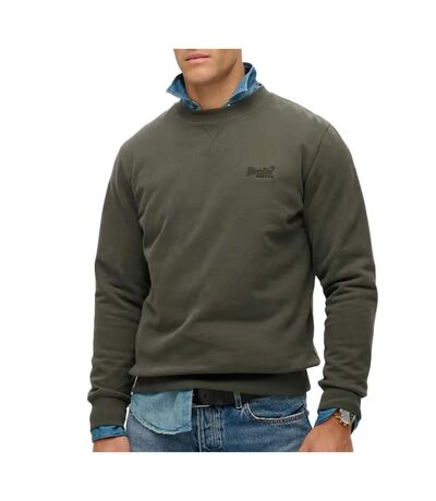 Sweat kaki homme superdry essential logo crew