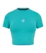 Womens/ladies Crop Top Earth Green Red Run-1