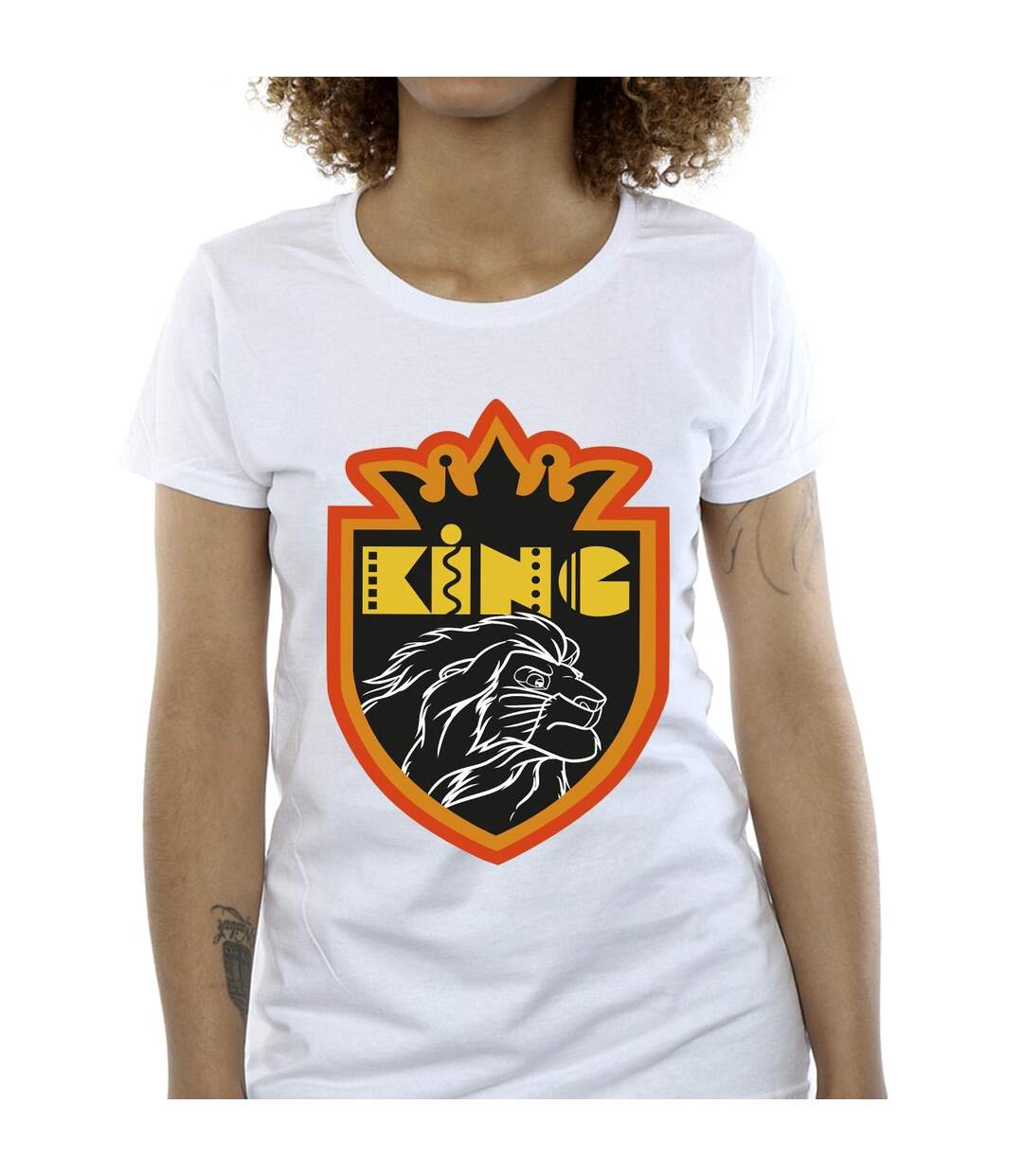 Disney - T-shirt THE LION KING CREST - Femme (Blanc) - UTBI25263-3