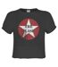 Womens/ladies Star Logo The Clash Crop Top Charcoal Amplified-1