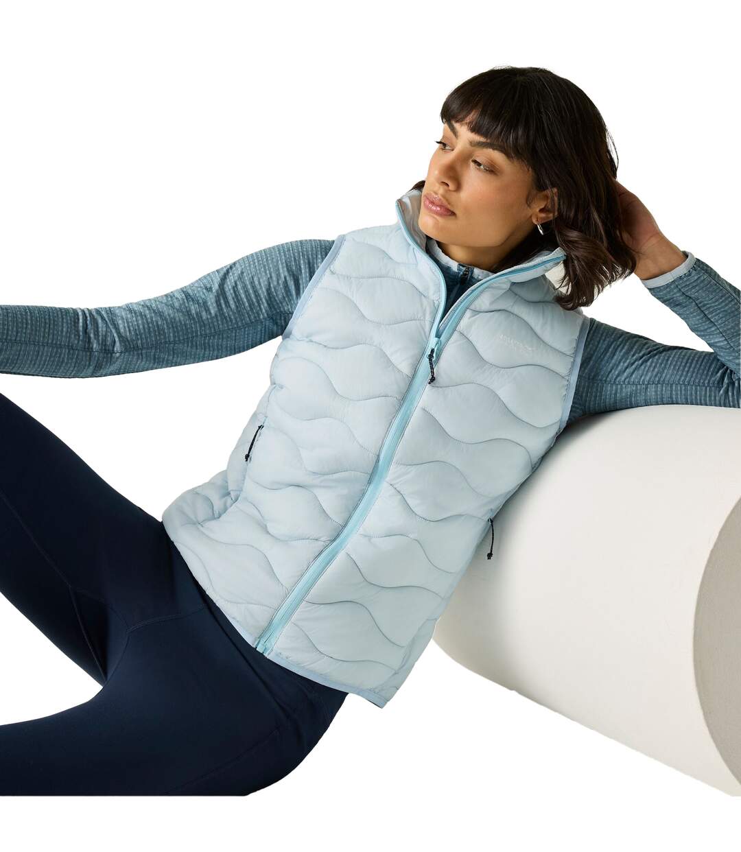 Doudoune Sans Manches Motif/style Matelassé Hydi Femme Bleu Ciel Regatta-4