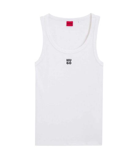 Débardeur Motif/style Logo Brodé Datamia Femme Blanc Hugo