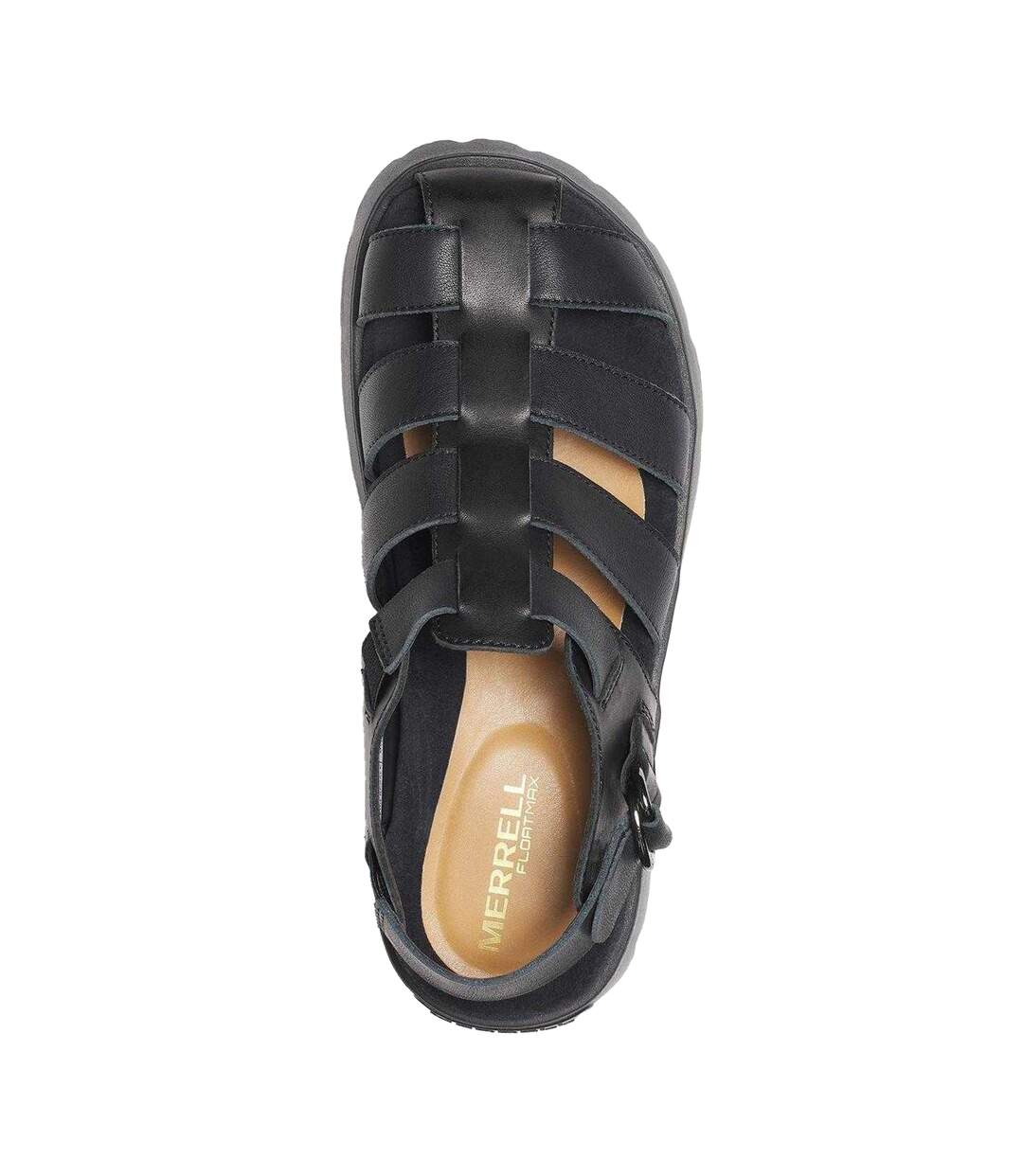 Unisex Adult Fisherman Leather Sandals Black Merrell-4