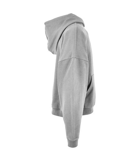Sweat À Capuche 90s Homme Gris Chiné Build Your Brand