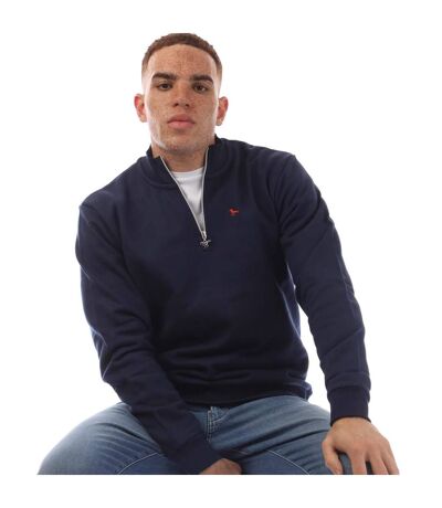 Sweat Style Zippé The Pier Homme Bleu Marine Modern Amusement