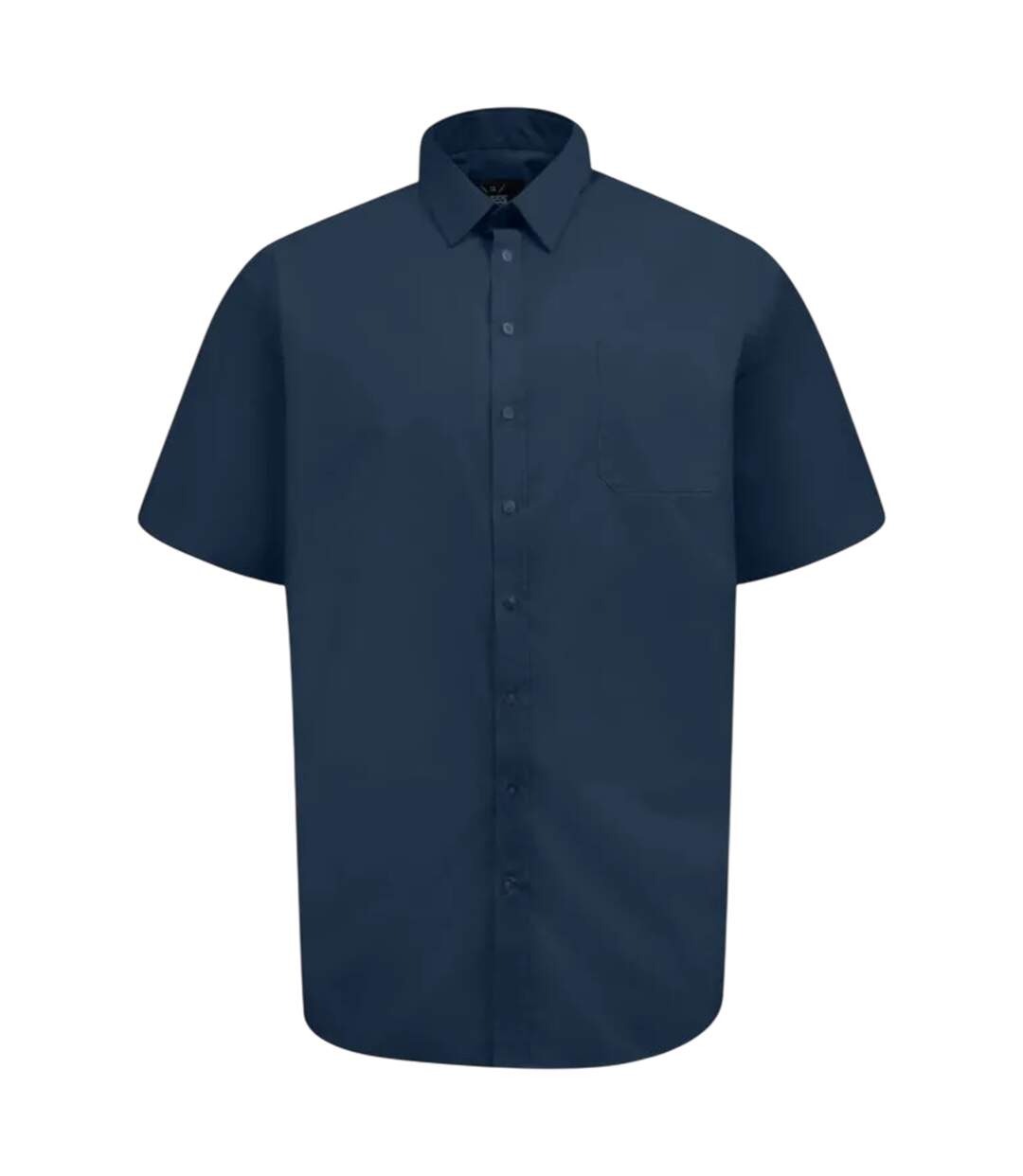 Mens D555 Lucas Stretch Kingsize Short-sleeved Shirt Navy Duke-2