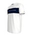 T-shirt Motif/style Logo Homme Blanc Bleu Marine Tommy Hilfiger-3