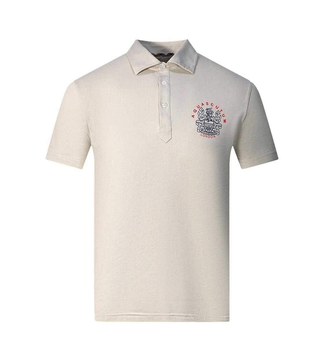 Polo Motif Logo Aldis London Adulte Beige Aquascutum-1