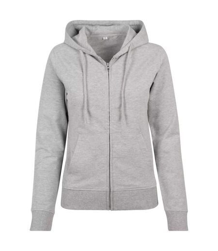 Veste À Capuche Femme Gris Chiné Build Your Brand