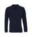 Unisex Adult Planet Long-sleeved Polo Shirt French Navy SOLS-1