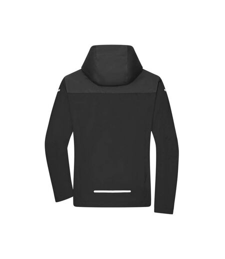 Veste Softshell Homme Noir Carbone Rouge Clair James And Nicholson