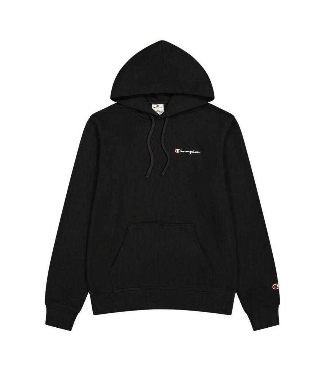 Sweat À Capuche Motif/style Logo Sur Poitrine Homme Noir Champion-2