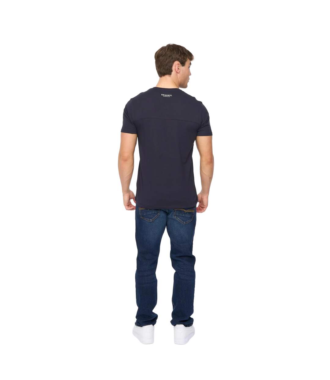 Mens Carritore T-shirt Navy Crosshatch-3