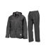 Unisex adult waterproof jacket and trousers set black Result