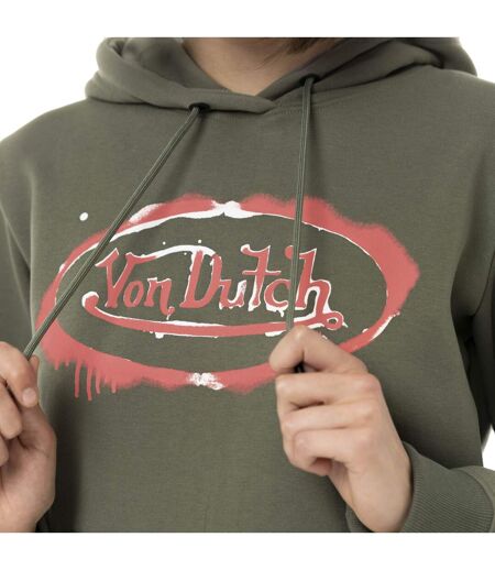 Sweat femme uni à capuche avec print Logo Vondutch