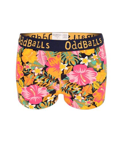 Womens/ladies hibiscus boxer shorts multicoloured OddBalls