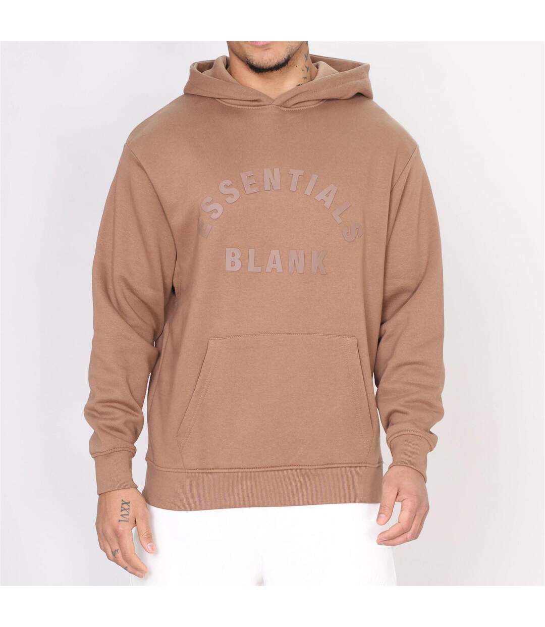 Mens Arch Hoodie Mocha Blank Essentials-3