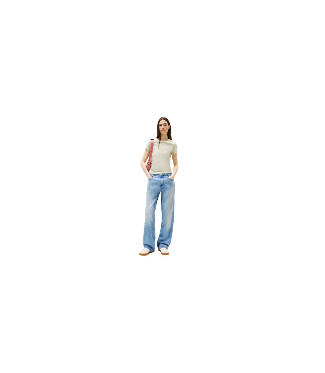 T-shirt Motif/style Lettrage Femme Noir Tommy Jeans-1