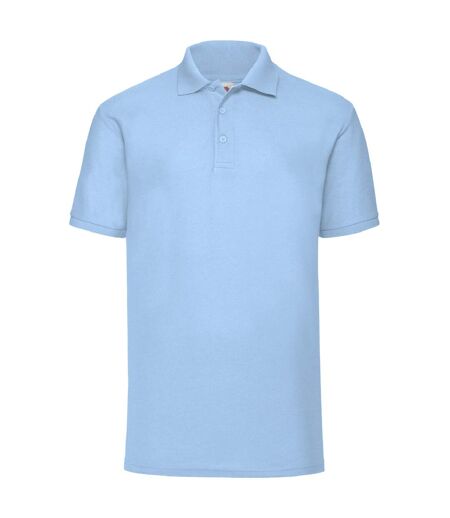 Fruit Of The Loom Mens 65/35 Pique Short Sleeve Polo Shirt (Sky Blue) - UTBC388