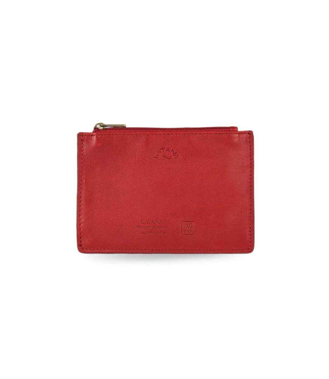 Katana - Porte-cartes compact en cuir - rouge - 8761-1