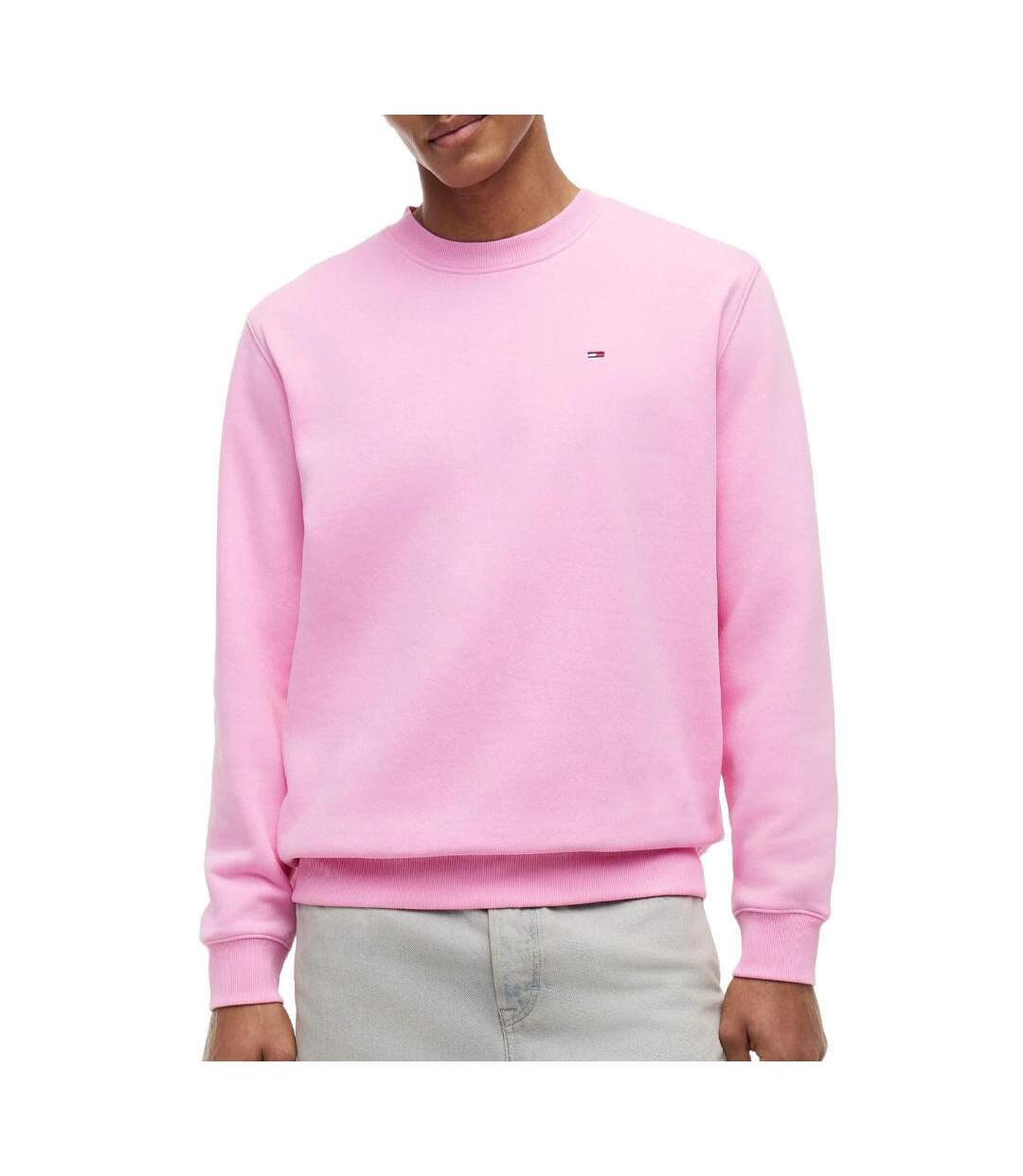 Sweat rose homme tommy hilfiger reg flag crews-1