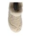 Ladies Teddy Fleece Full Slippers Oatmeal Taupe Cosy UK 3-8-3