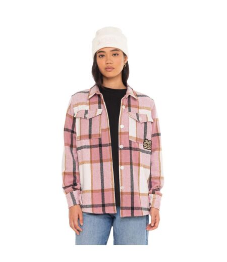 Chemise à carreaux manches longues femme avec poche patch tissé Liza Vondutch