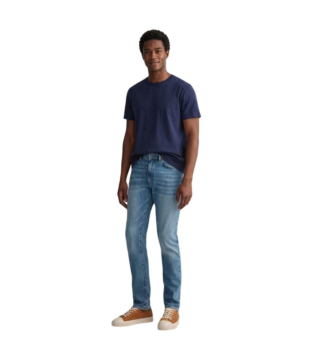 Mens Denim Slim Jeans Blue Gant-4