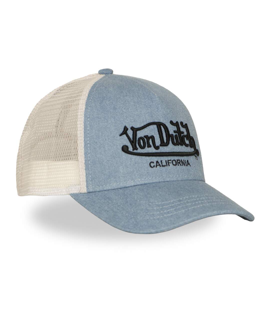 Casquette baseball avec filet en Denim et broderie Tencel Vondutch-4