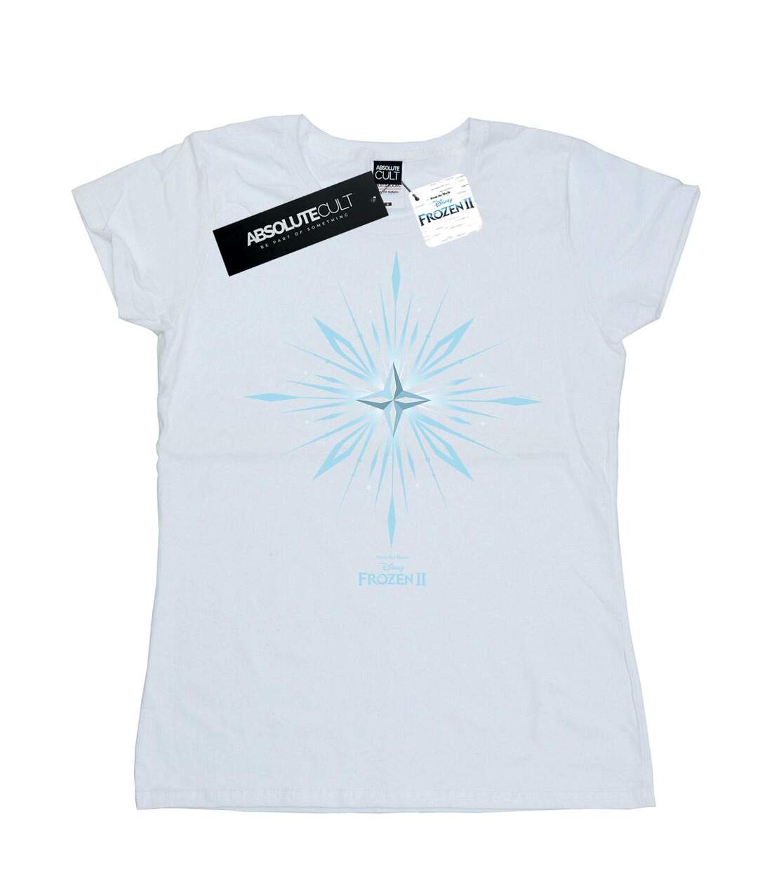 Disney T-shirt en coton Frozen 2 Elsa Signature Snowflake pour femmes/femmes (Blanc) - UTBI21630-1