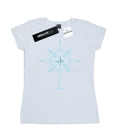 Disney T-shirt en coton Frozen 2 Elsa Signature Snowflake pour femmes/femmes (Blanc) - UTBI21630