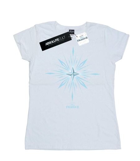 Disney T-shirt en coton Frozen 2 Elsa Signature Snowflake pour femmes/femmes (Blanc) - UTBI21630