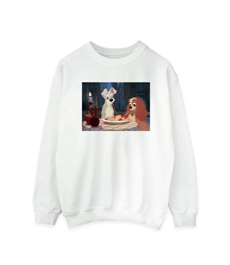 Disney - Sweat LADY AND THE TRAMP SPAGHETTI PHOTO - Femme (Blanc) - UTBI23203
