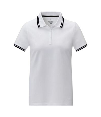 Elevate Womens/Ladies Amarago Short-Sleeved Polo Shirt (White)